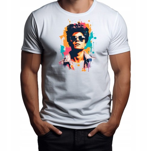 Nowoczesny T-shirt "Bruno Mars" Bawełna