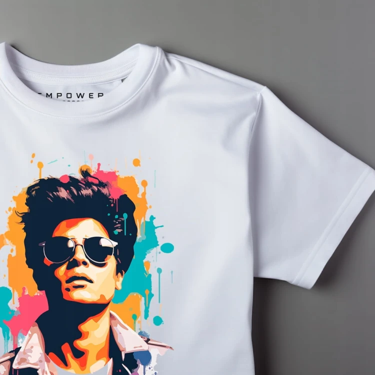 Nowoczesny T-shirt "Bruno Mars" Bawełna