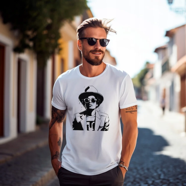 Koszulka T-shirt "Bruno Mars" Bawełna