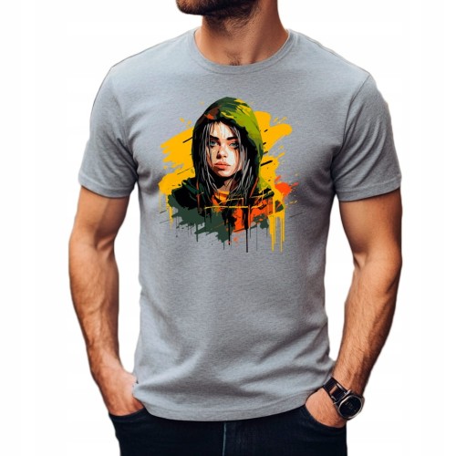 Nowoczesny T-shirt "Billie Eilish" Bawełna