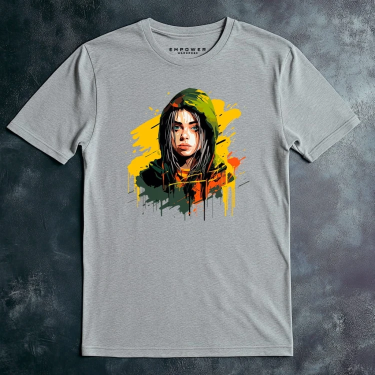 Nowoczesny T-shirt "Billie Eilish" Bawełna
