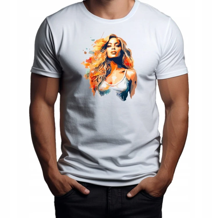 Nowoczesny T-shirt "Beyonce" Bawełna