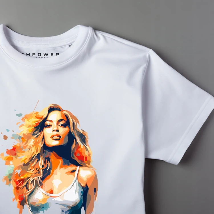 Nowoczesny T-shirt "Beyonce" Bawełna