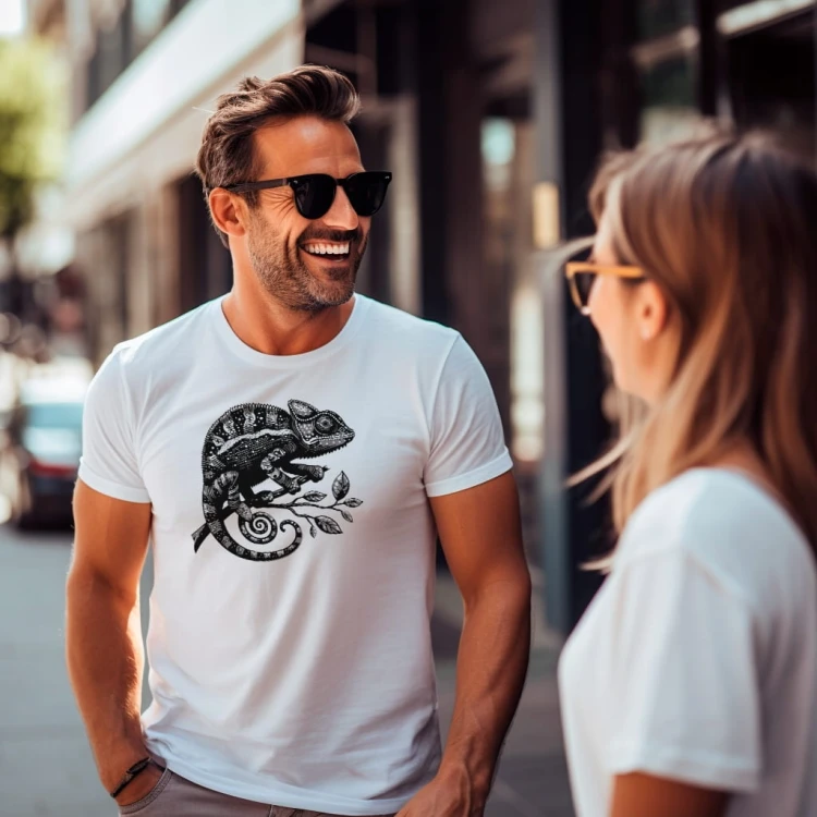 Koszulka T-shirt "Kameleon jemeński" Bawełna