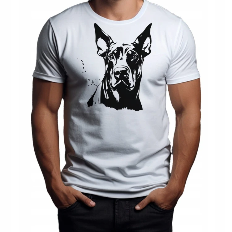 Koszulka T-shirt "Doberman" Bawełna