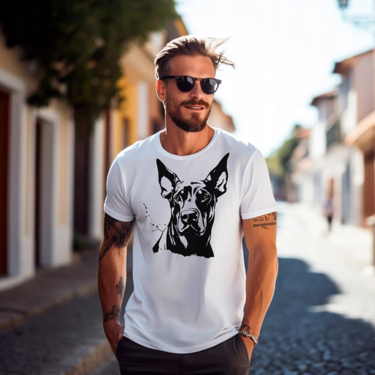 Koszulka T-shirt "Doberman" Bawełna