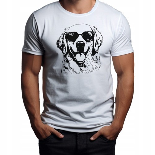 Koszulka T-shirt "Golden retriever" Bawełna