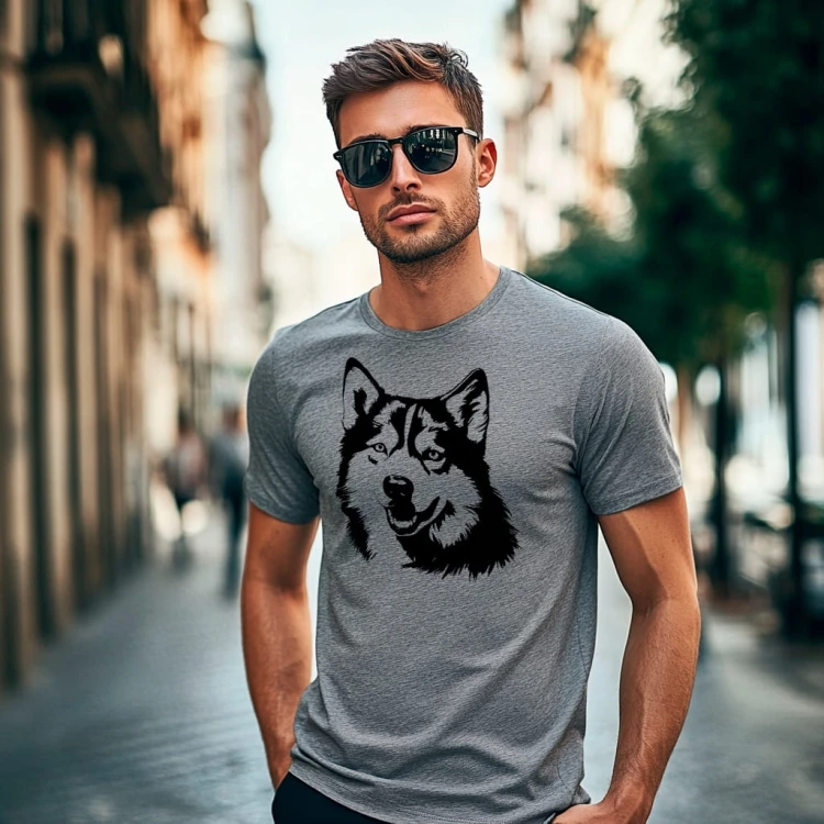 Koszulka T-shirt "Husky" Bawełna