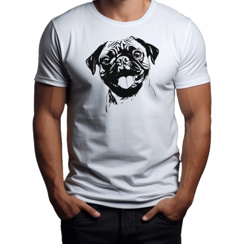 Koszulka T-shirt "Pug Dog" Bawełna