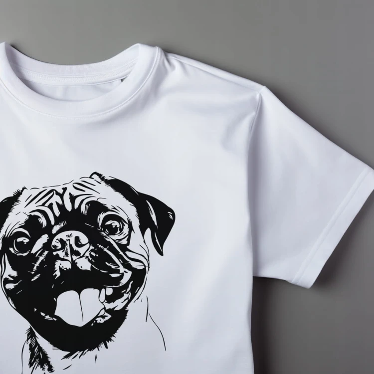Koszulka T-shirt "Pug Dog" Bawełna
