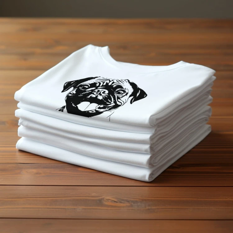 Koszulka T-shirt "Pug Dog" Bawełna