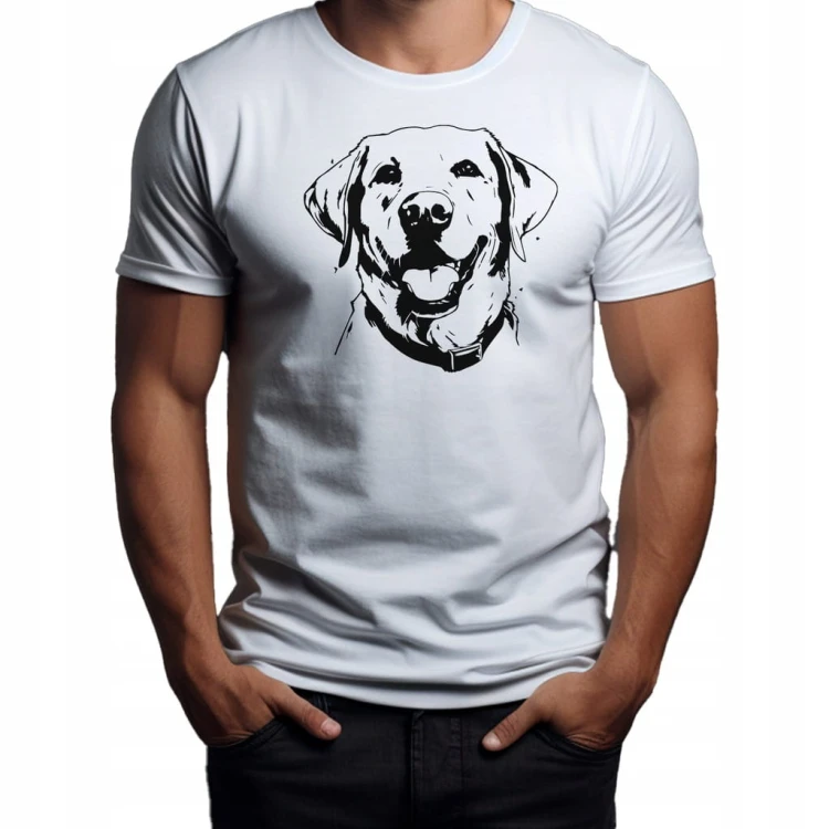 Koszulka T-shirt "Retriever labrador" Bawełna