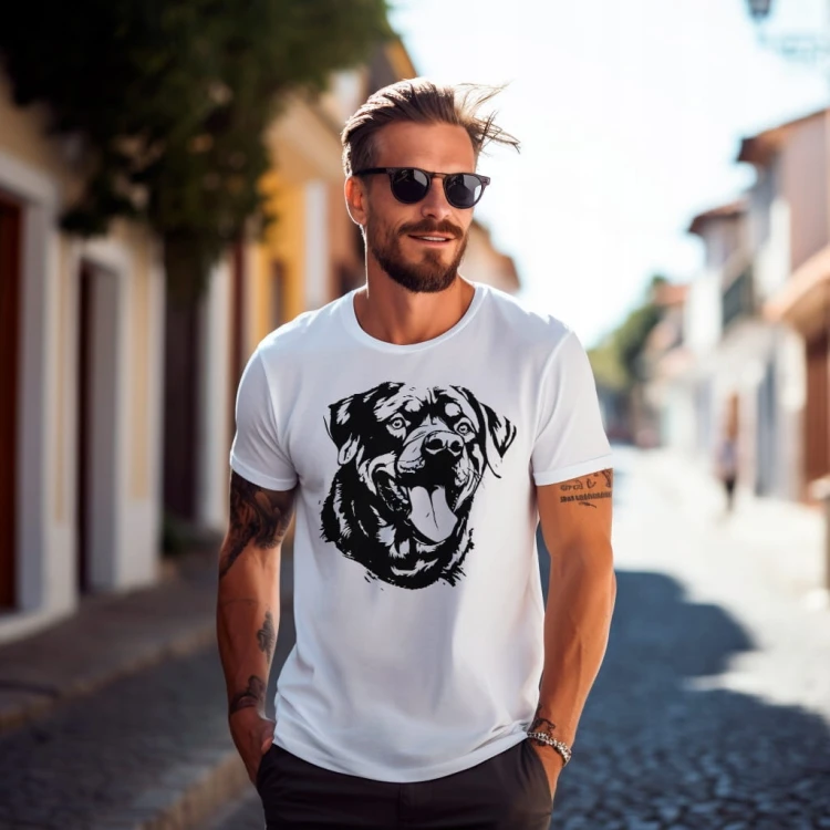Koszulka T-shirt "Rottweiler" Bawełna