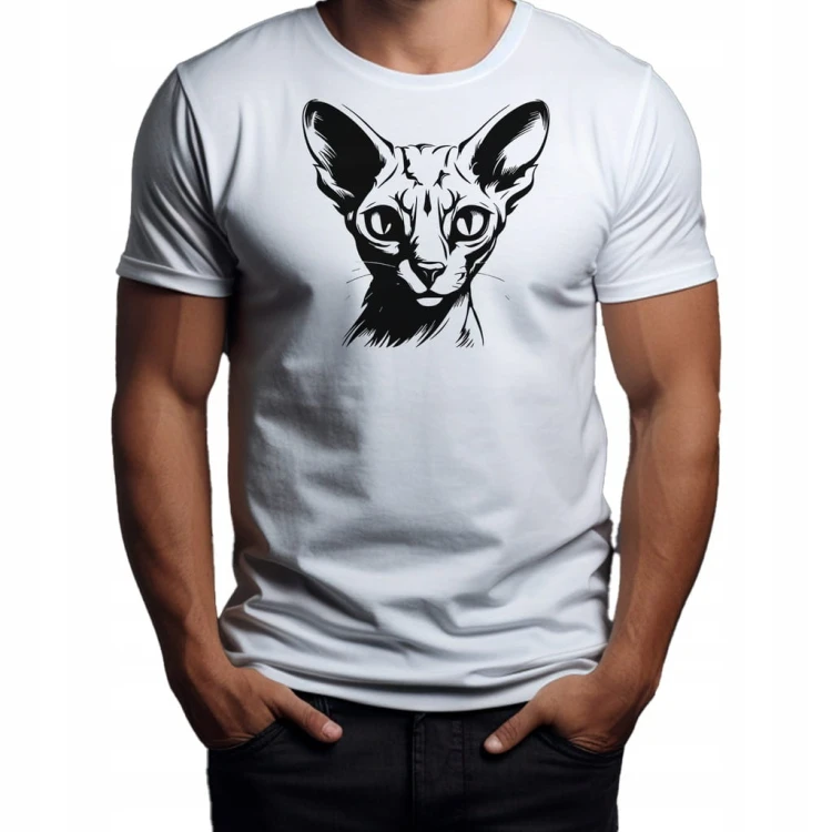 Koszulka T-shirt "Kot Sfinks" Bawełna