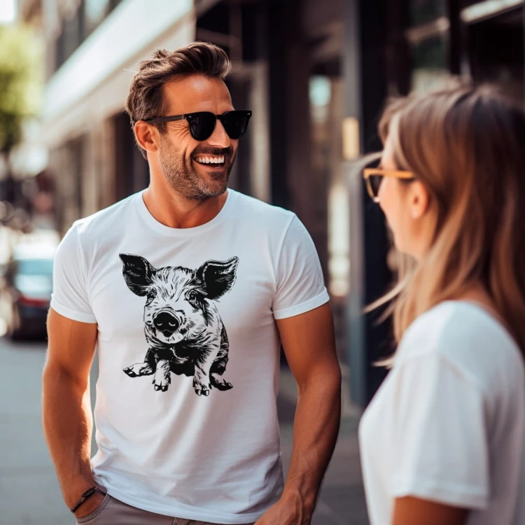 Koszulka T-shirt "Mini PIG" Bawełna