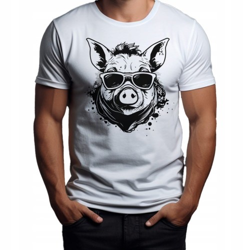 Koszulka T-shirt "PIG" Bawełna
