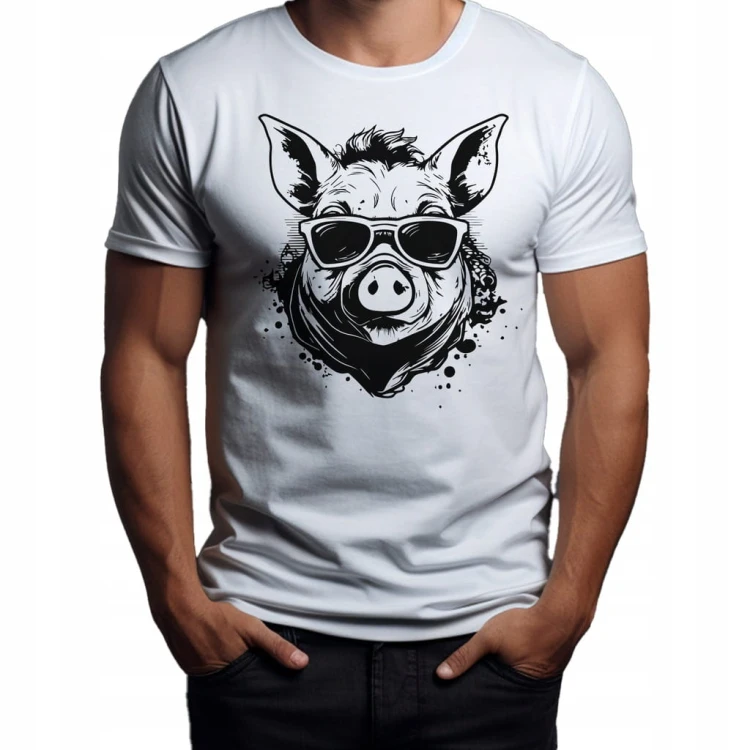 Koszulka T-shirt "PIG" Bawełna