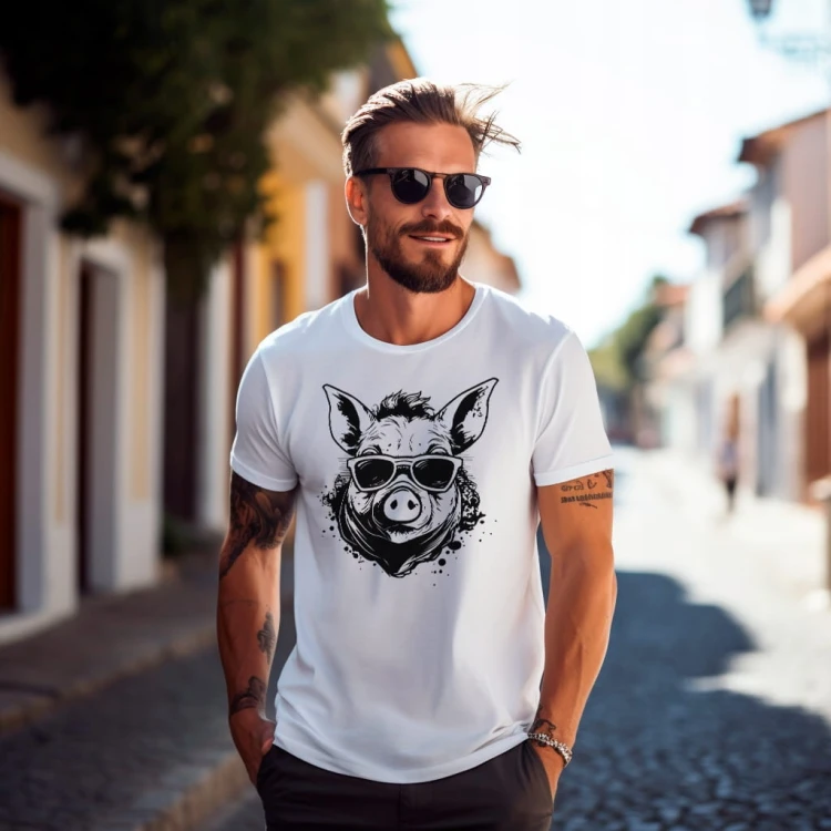 Koszulka T-shirt "PIG" Bawełna