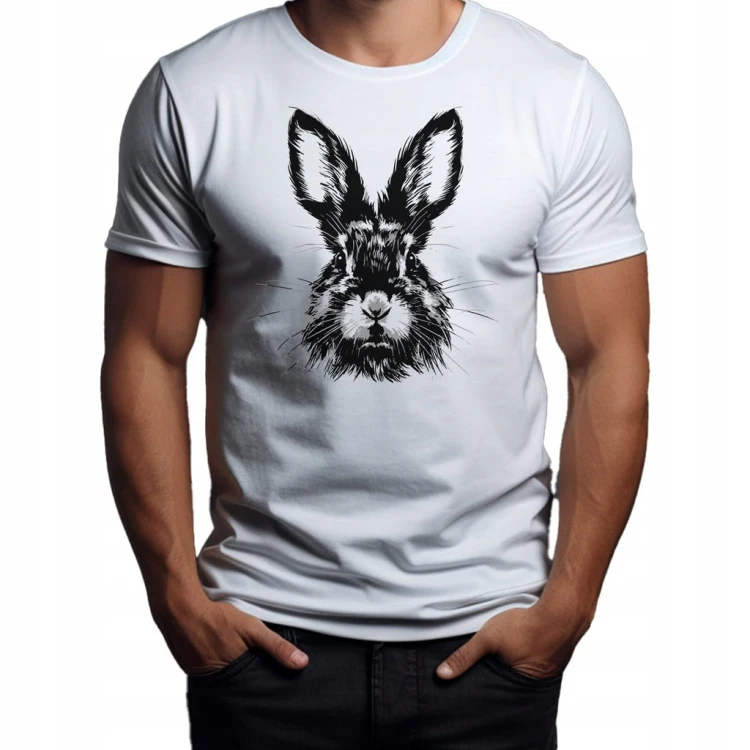 Koszulka T-shirt "Królik" Bawełna