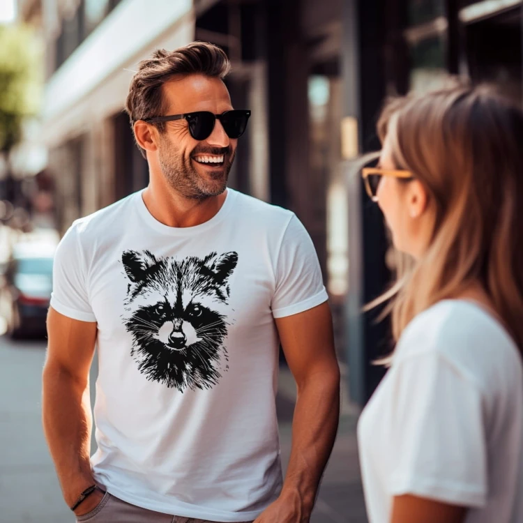 Koszulka T-shirt "Raccoon" Bawełna