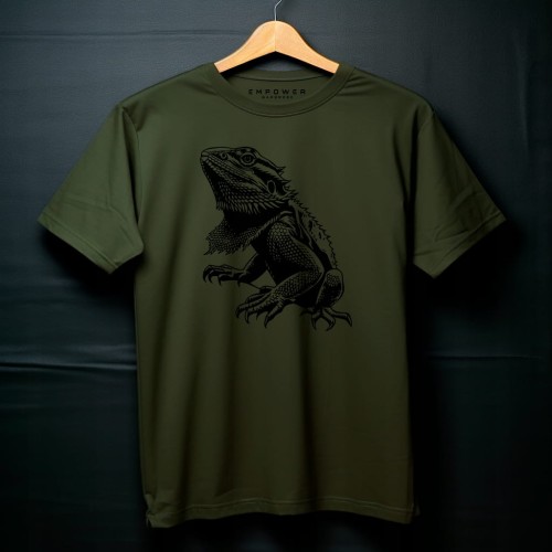 Koszulka T-shirt "Jaszczurka Smok Brodaty" Bawełna