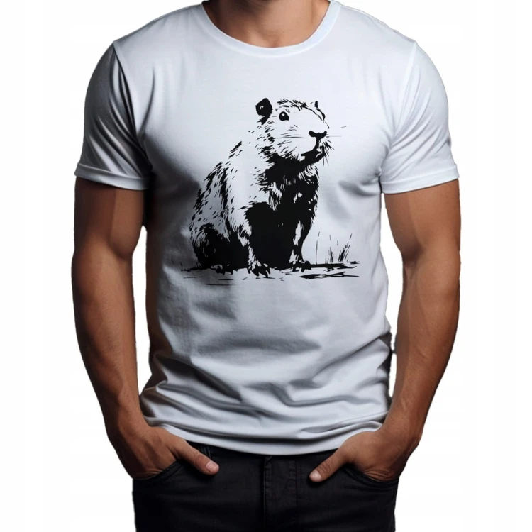 Koszulka T-shirt "Capybara" Bawełna