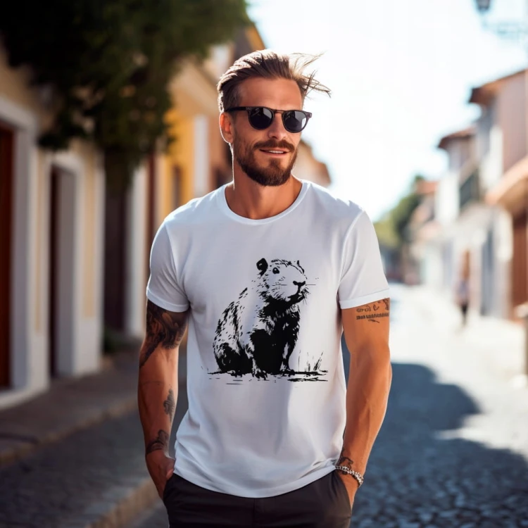 Koszulka T-shirt "Capybara" Bawełna