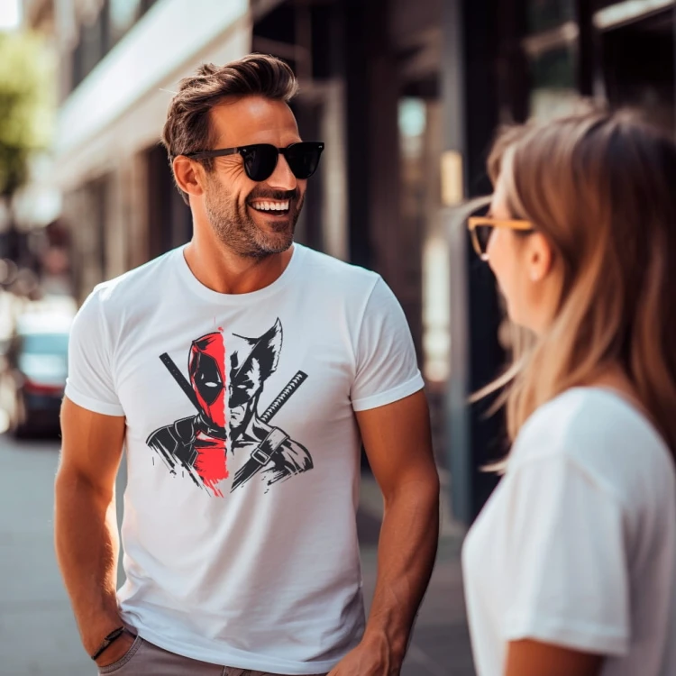 Koszulka T-Shirt ''Deadpool i Wolverine'' Bawełna