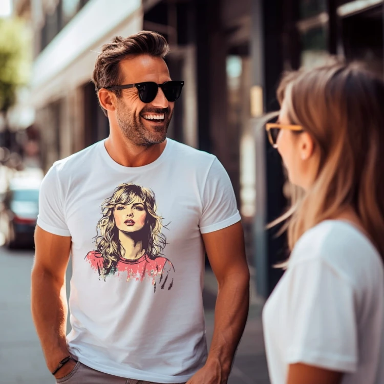 Nowoczesna Koszulka T-Shirt ''Taylor Swift'' Bawełna