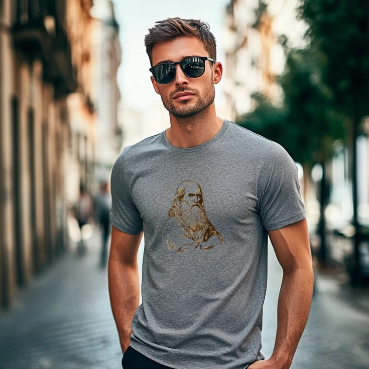 Koszulka T-Shirt ''Leonardo Da Vinci'' Bawełna