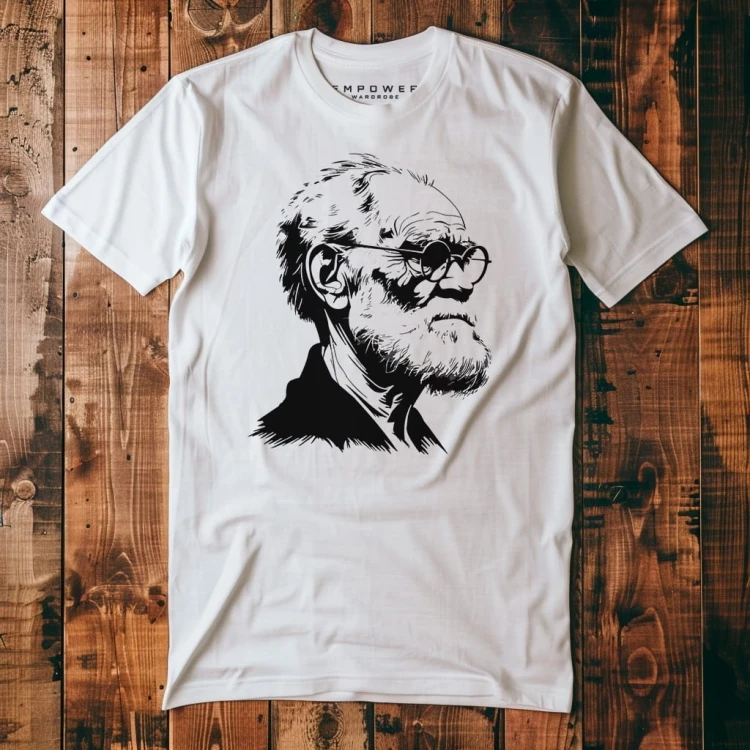Koszulka T-Shirt ''Charles Darwin'' Bawełna