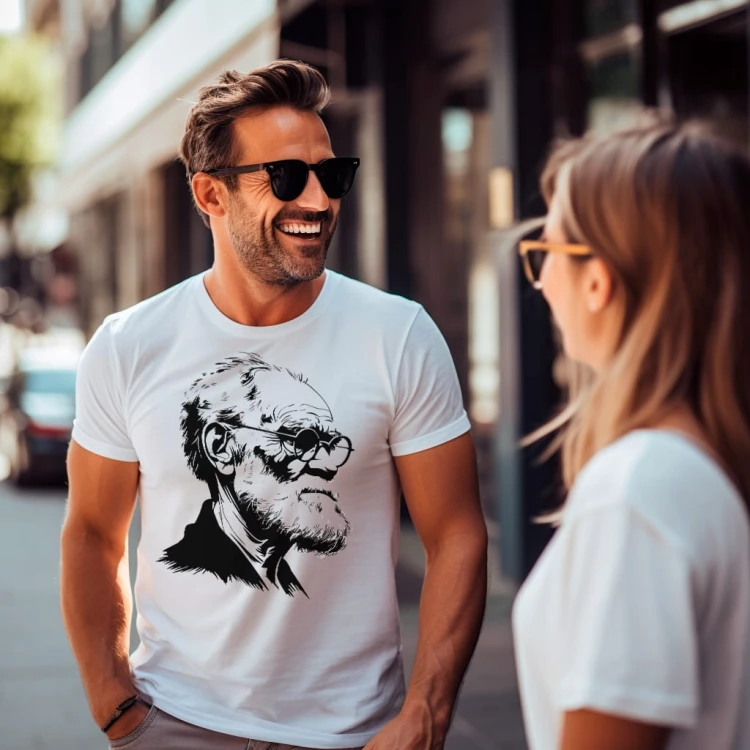 Koszulka T-Shirt ''Charles Darwin'' Bawełna
