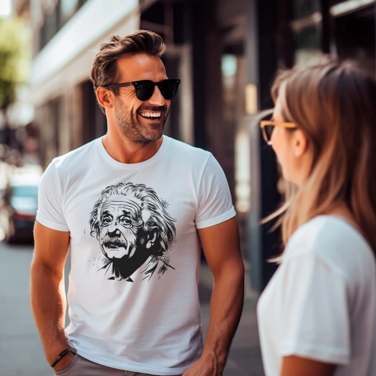 Koszulka T-Shirt ''Albert Einstein'' Bawełna