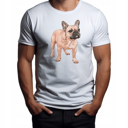 Koszulka Nowoczesna T-Shirt ''French Buldog'' Bawełna