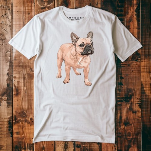 Koszulka Nowoczesna T-Shirt ''French Buldog'' Bawełna