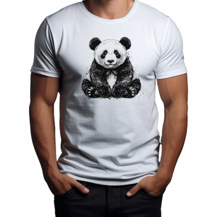 Koszulka Nowoczesna T-Shirt ''Panda'' Bawełna