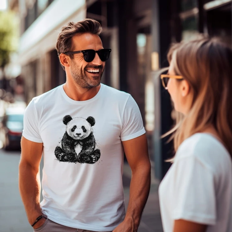 Koszulka Nowoczesna T-Shirt ''Panda'' Bawełna