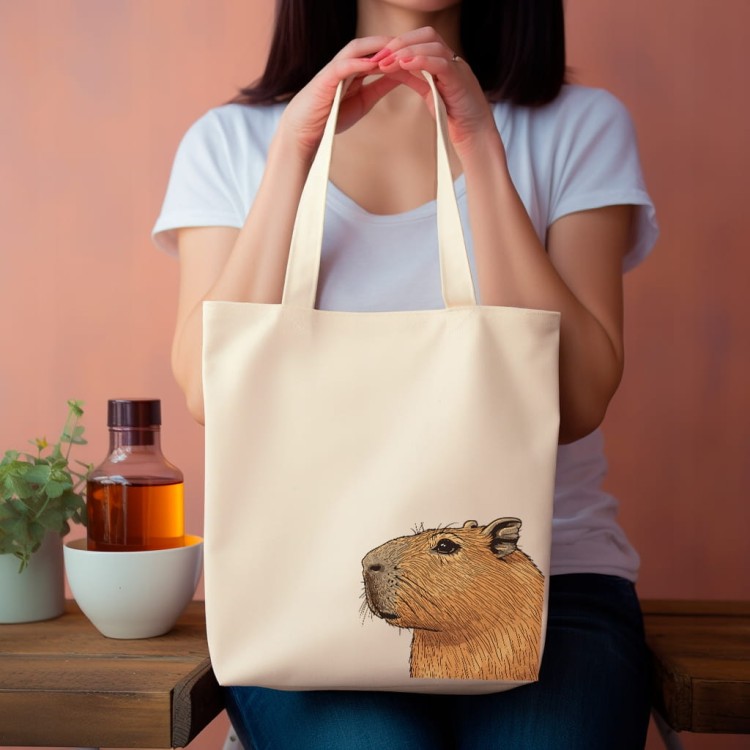TORBA shopper "Capybara" Bawełniana