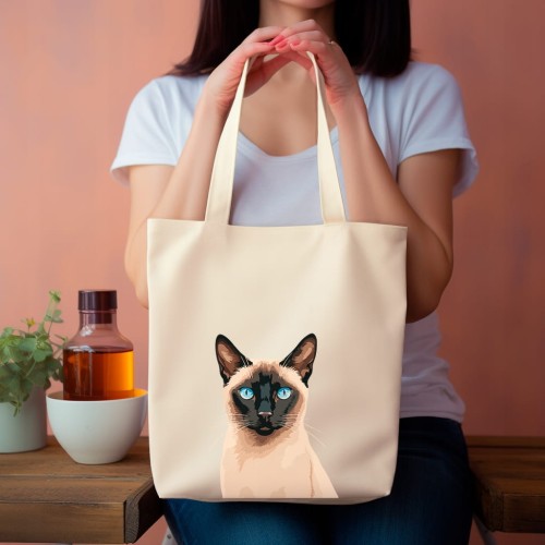 TORBA shopper "Siamese cat" Bawełniana