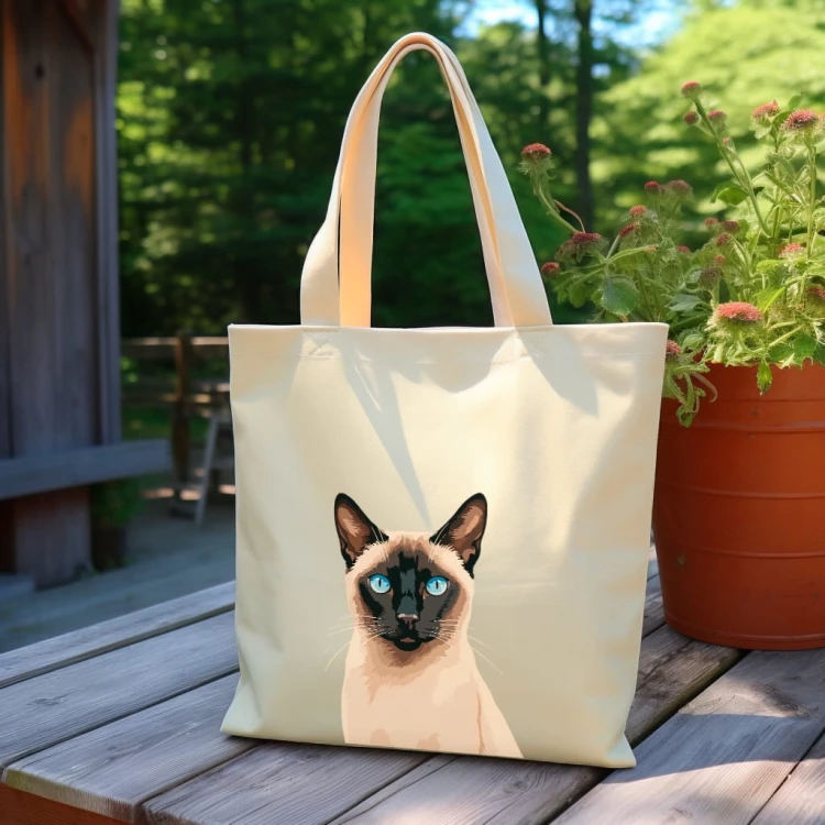 TORBA shopper "Siamese cat" Bawełniana