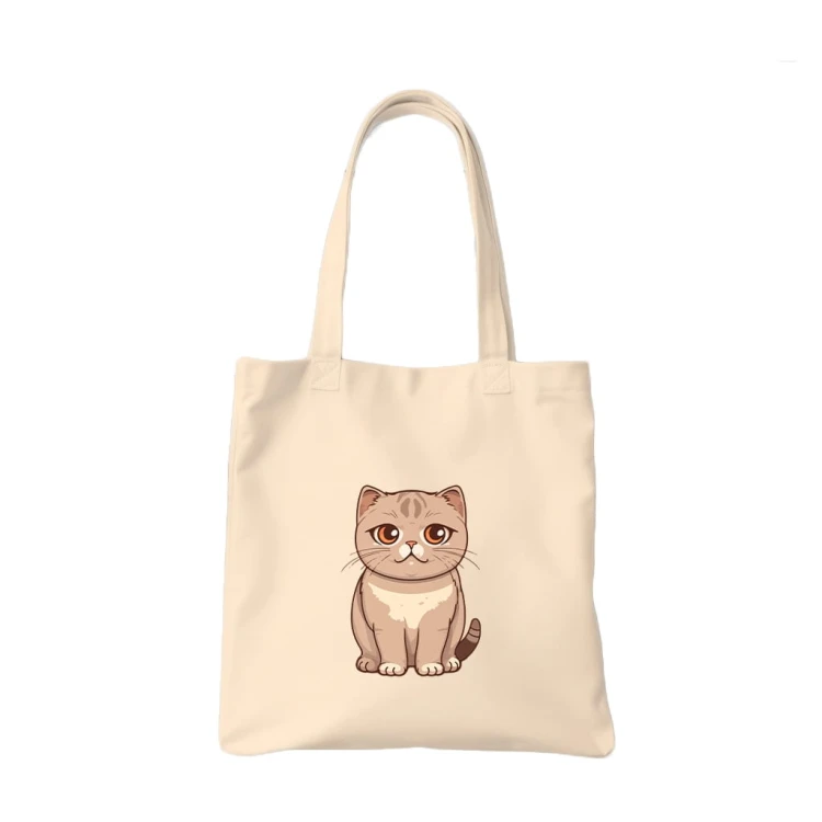 TORBA shopper "Scottish Fold cat" Bawełniana