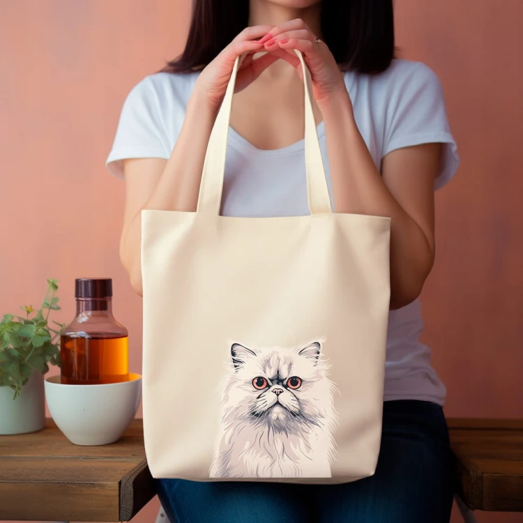 TORBA shopper "Persian cat" Bawełniana