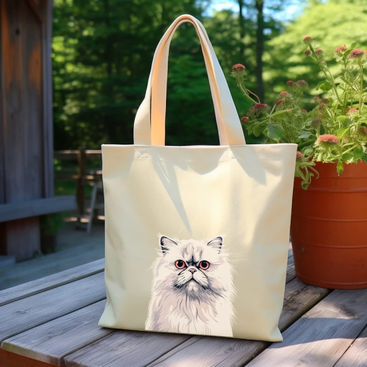 TORBA shopper "Persian cat" Bawełniana