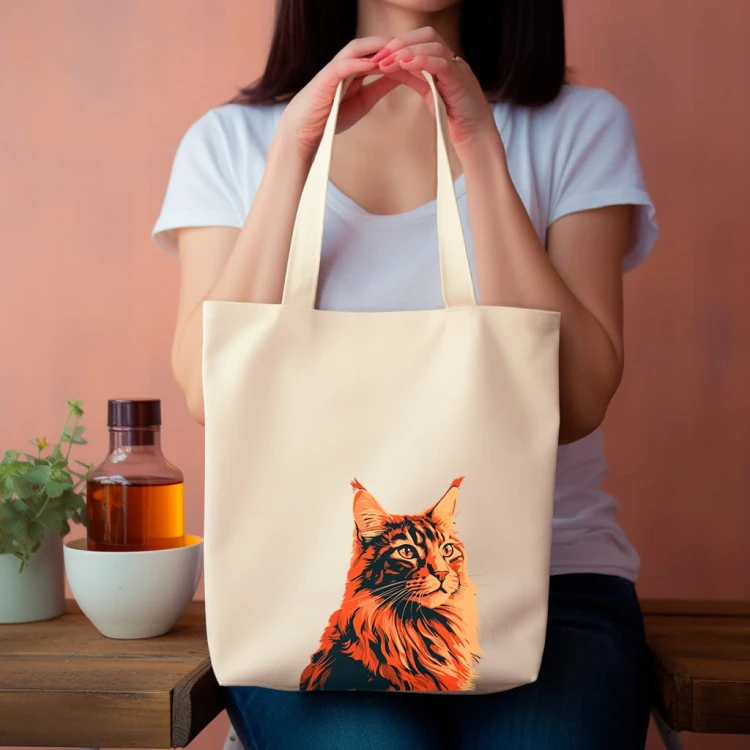 TORBA shopper "Maine Coon" Bawełniana