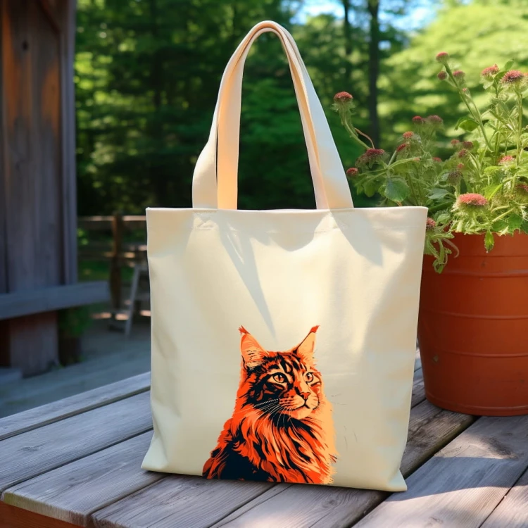 TORBA shopper "Maine Coon" Bawełniana