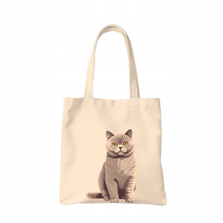 TORBA shopper "British Shorthair" Bawełniana