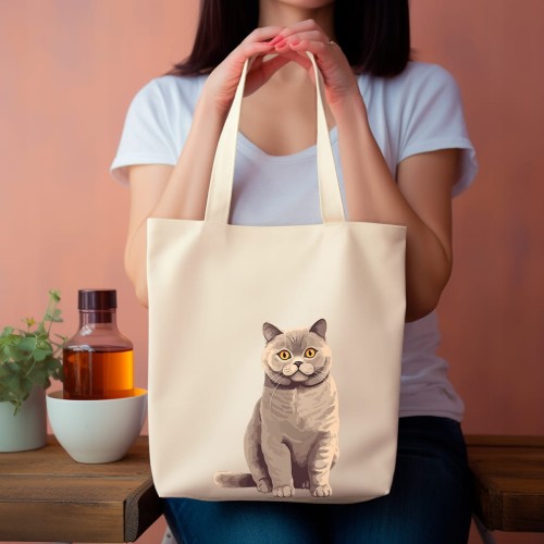 TORBA shopper "British Shorthair" Bawełniana