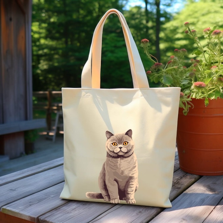 TORBA shopper "British Shorthair" Bawełniana