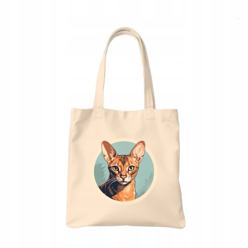 TORBA shopper "Abyssinian cat" Bawełniana