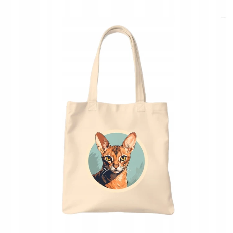 TORBA shopper "Abyssinian cat" Bawełniana